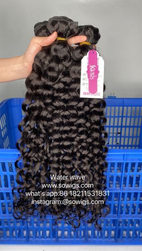 12A Grade Water Wave Hair Weave 1/3 Bundles Virgin Remy Human Hair Extension