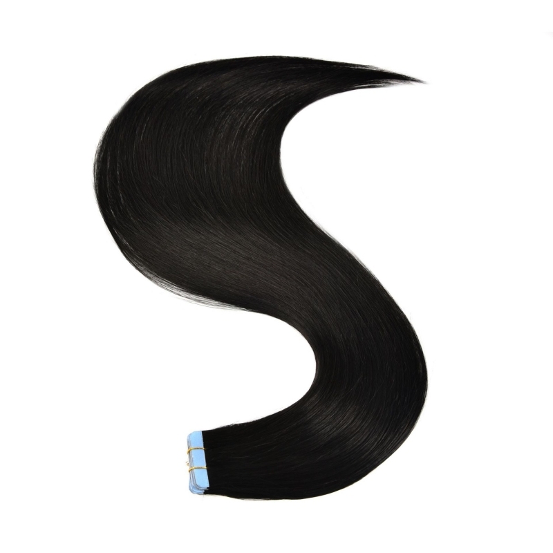 Jet Black Color 1# Tape hair Extension 20pcs 50gram/pack 100% Human Hair