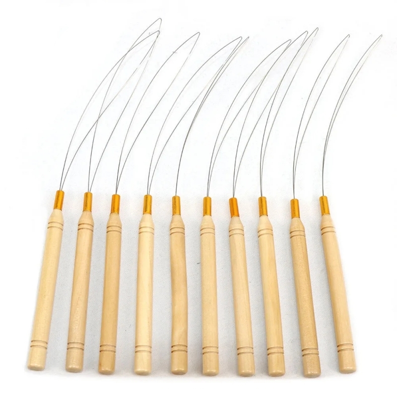 5Pcs/lot Loop Threader Pulling Needle Hair Tools