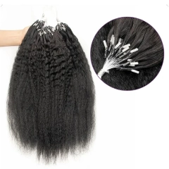 Raw Micro loop 100 strands 100g Straight Human Hair