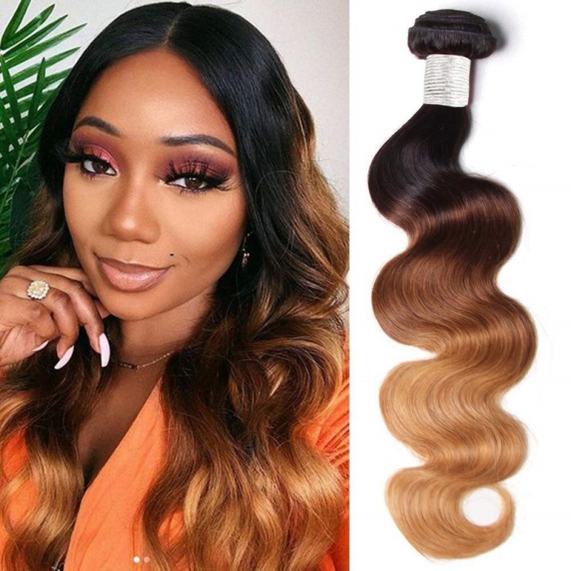 Sowigs 12A Grade Three Tone Color 1b/4/27 Virgin Hair 1 Bundles Deal