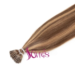 Highlight Color P4/27# Raw I Tip Hair Extension 100 strands/100g/Pack Straight Human Hair