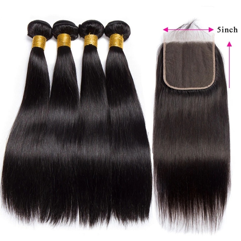 Sowigs One Donors Virgin Hair 3 Bundles with 5x5 HD And Transparent Lace Closure