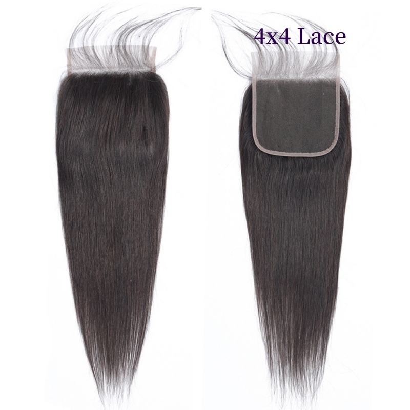 4x4 HD and Transparent Lace Closure 12A Grade 100% Unprocessed Virgin Human Hair Natural Color