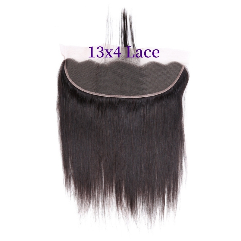 13x4 HD Lace and Transparent Lace Frontals 12A Grade 100% Unprocessed Virgin Human Hair Natural Color