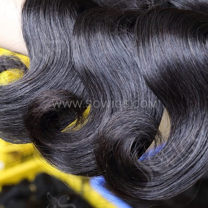 Sowigs 1 Bundle Raw Brazilian Body Wave 100% unprocessed Virgin Human Hair Extension Natural Color