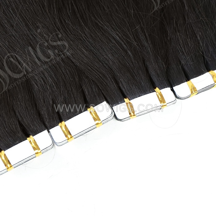 Sowigs Tape ins Extension Straight 12A Gade Virgin Hair 1/3/4 Packs 20/60/80 Pcs Deal