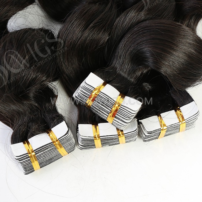 Sowigs Tape ins Extension Loose Wave 12A Gade Virgin Hair 1/3/4 Packs 20/60/80 Pcs Deal