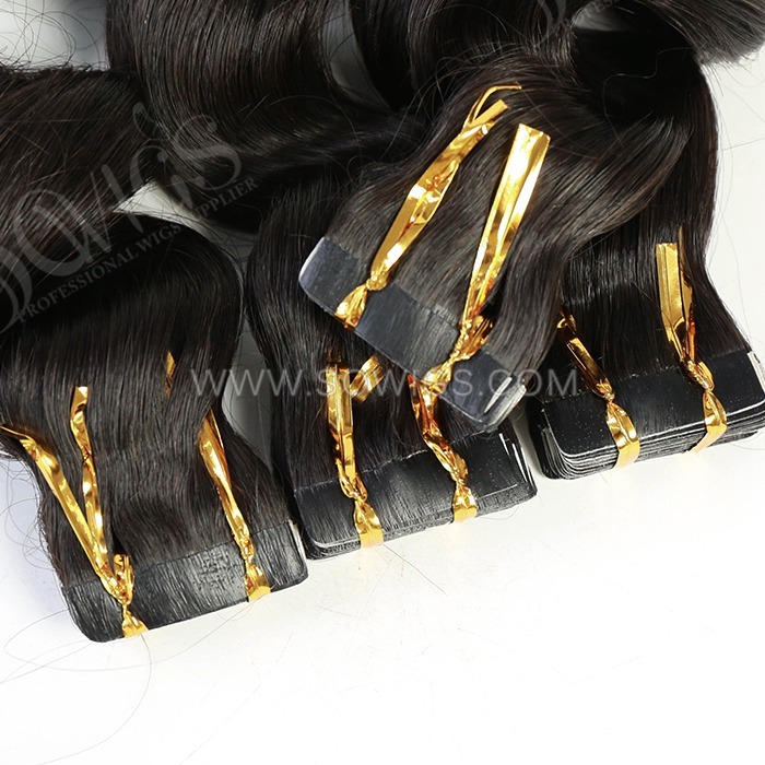 Sowigs Tape ins Extension Loose Wave 12A Gade Virgin Hair 1/3/4 Packs 20/60/80 Pcs Deal