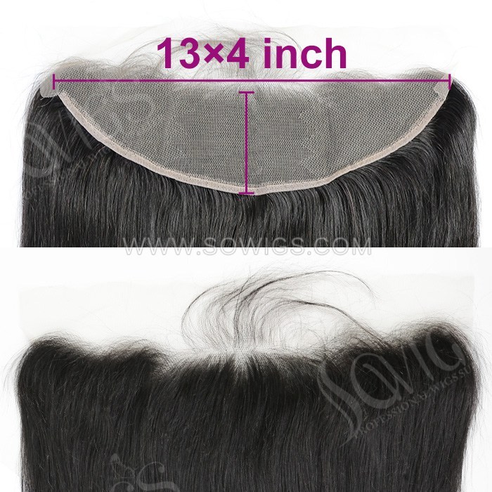(All hairstyle link) Raw HD 13x4 Lace Frontals Small Knots 100% Unprocessed Human Hair Natural Color