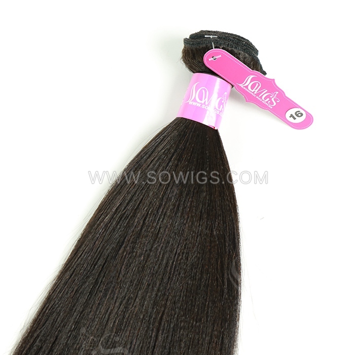 12A Grade Yaki Hair Weave 1/3 Bundles Virgin Remy Human Hair Extension