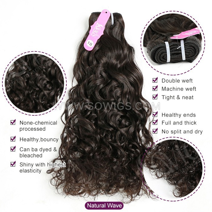 12A Grade Natural Wave Hair Weave 1/3 Bundles Virgin Remy Human Hair Extension