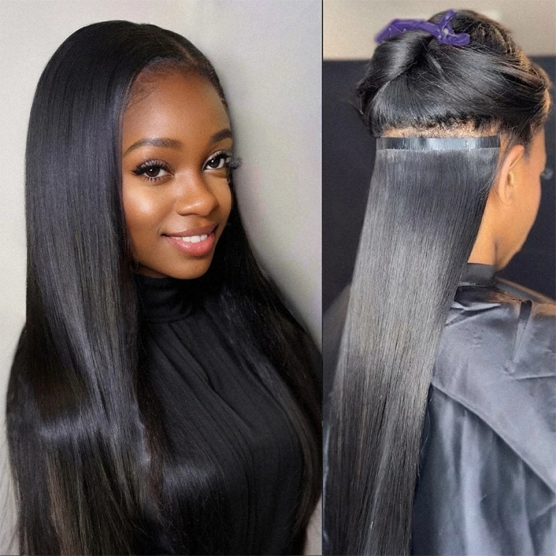 14inch-30inch Seamless Clip Ins Invisible Clip Hair Extension 7pcs 120gram / Pack Natural Color