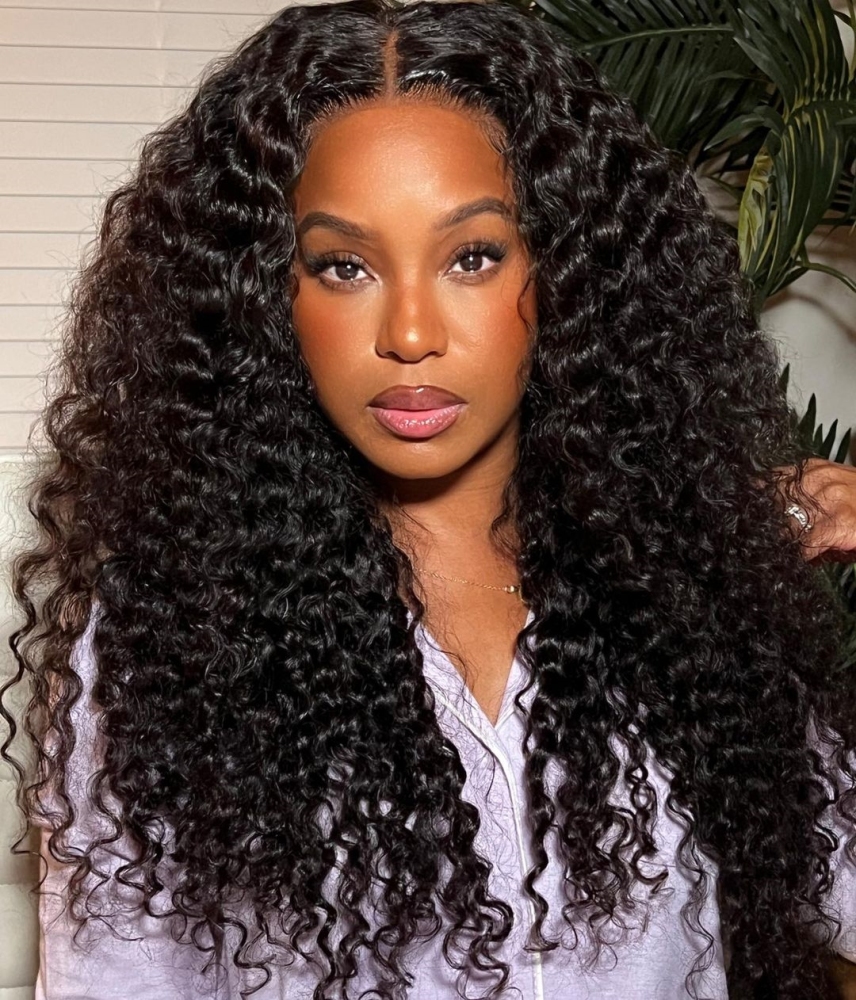 Deep Curly U Part Wigs  V Part Wigs 130% & 300% Density 100% Unprocessed Virgin Human Hair Natural Color