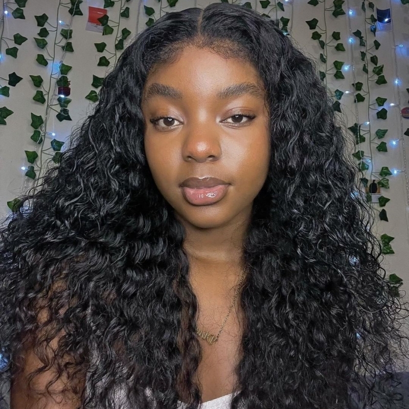 12-40inch U Part Wigs V Part Wigs 150% /200% /300% Density Deep Wave Virgin Human Hair Natural Color