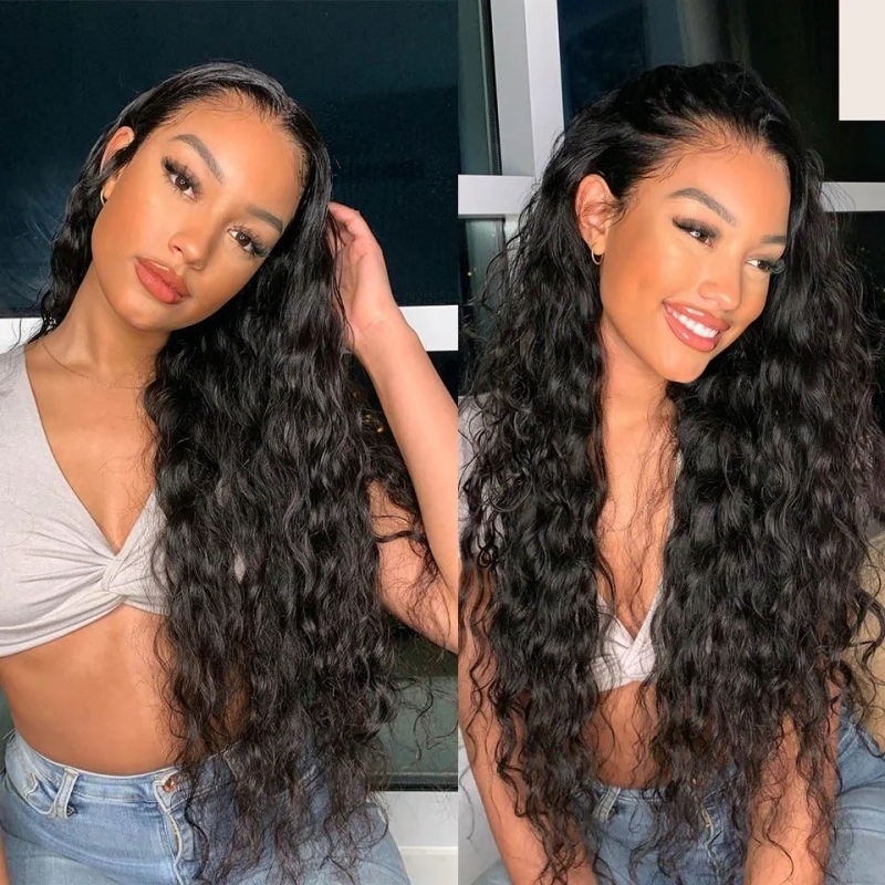 Sowigs 12A Grade Full Lace Wigs Natural Wave Transparent Lace 130% Density Virgin Human Hair Natural Color