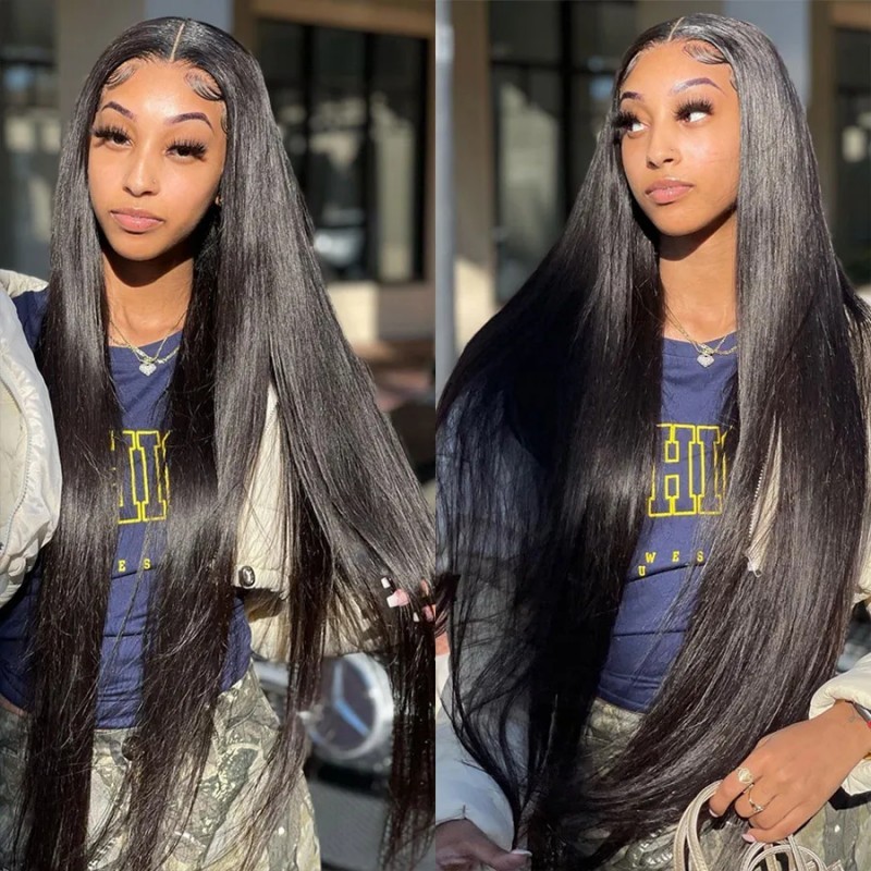 4x4 HD Lace Closure Wigs Glueless Wear Go Lace Wigs Natural Color 100% Unprocessed Human Hair Wigs