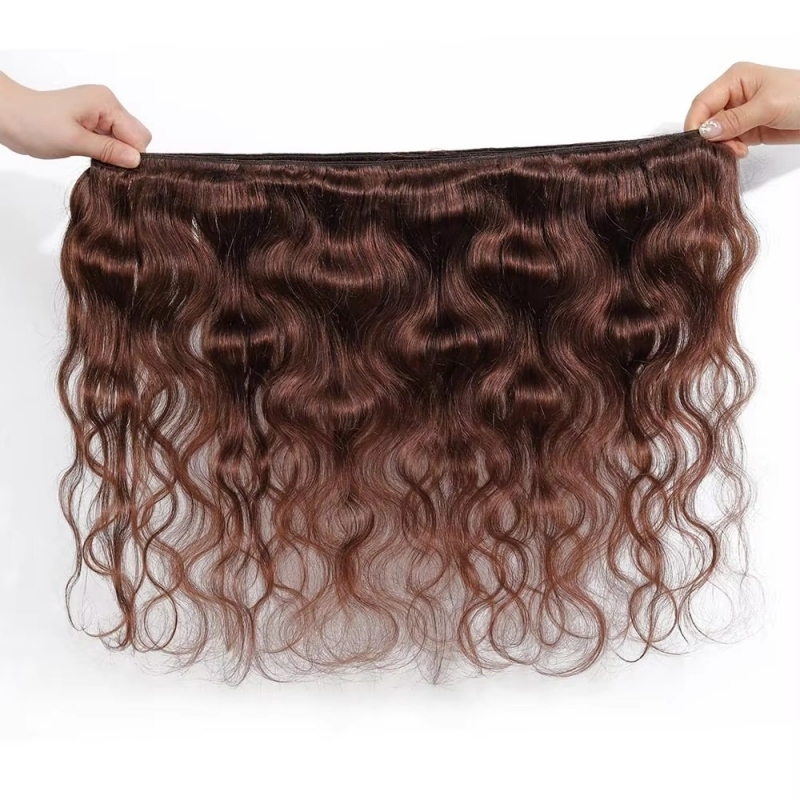 Sowigs 12A Top Grade Brown Color 4# Virgin Hair 1/3 Bundles Deal