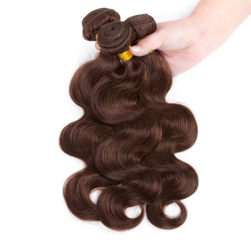 Sowigs 12A Top Grade Brown Color 4# Virgin Hair 1/3 Bundles Deal