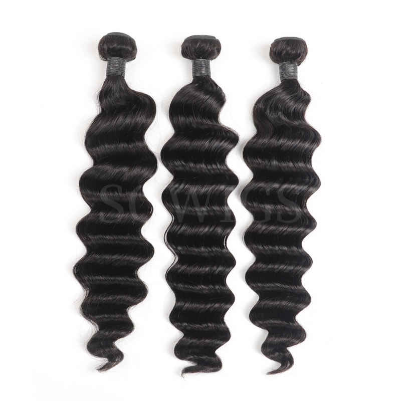 12A Grade Loose Deep Hair Weave 1/3 Bundles Virgin Remy Human Hair Extension