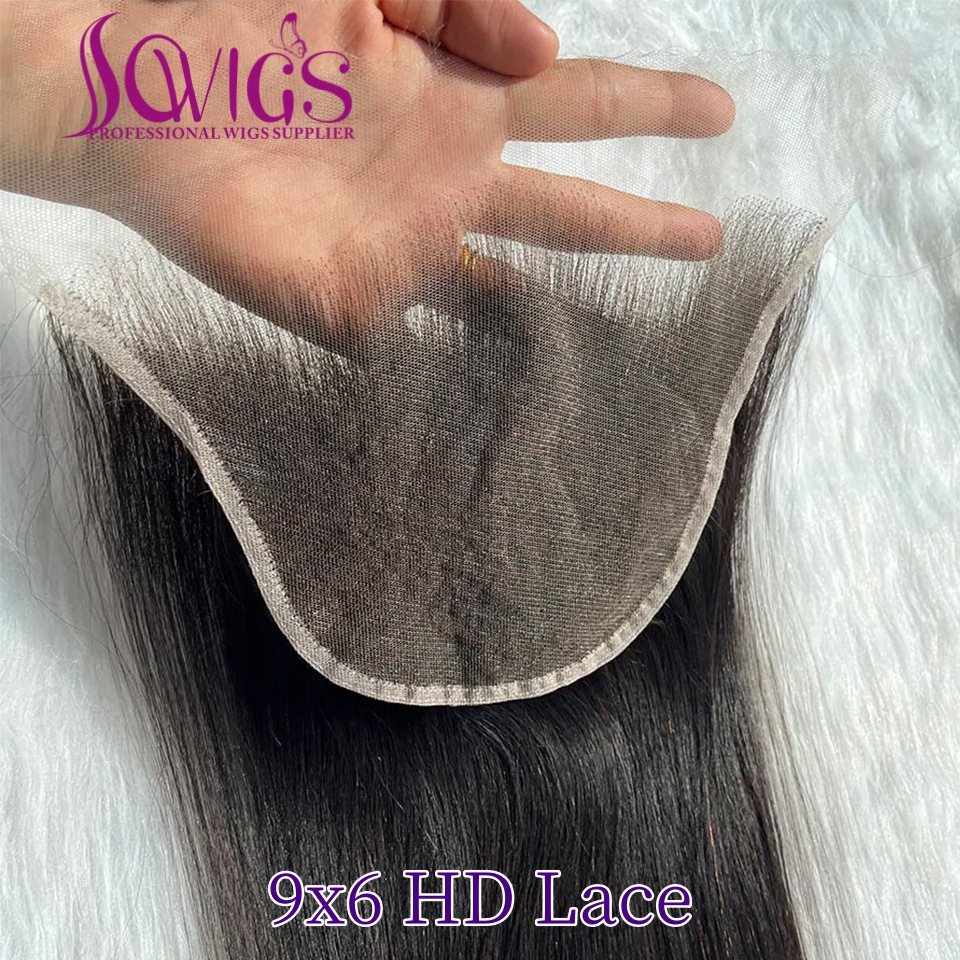9x6 HD Lace Closure 12A Grade 100% Unprocessed Virgin Human Hair Natural Color