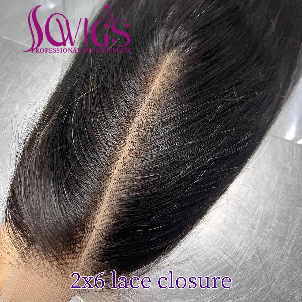 2x6 Lace Closure 100% Unprocessed Virgin Human Hair Natural Color