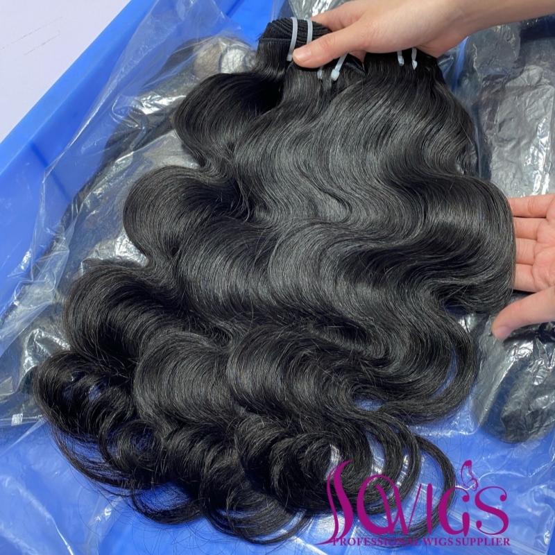 1 Bundle Raw Burmese Hair 100% Unprocessed Human Hair Extension Natural Color