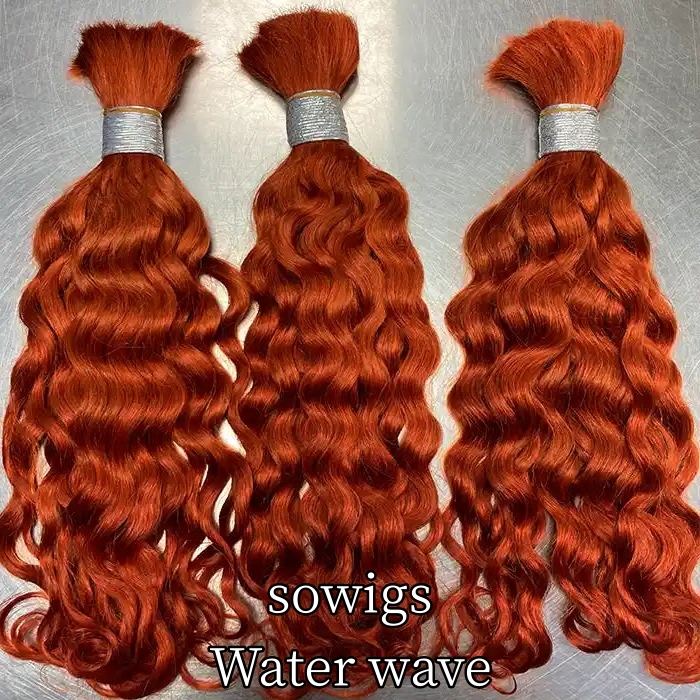 Ginger Color 350# Bulk braiding hair 100% Virgin Human Hair