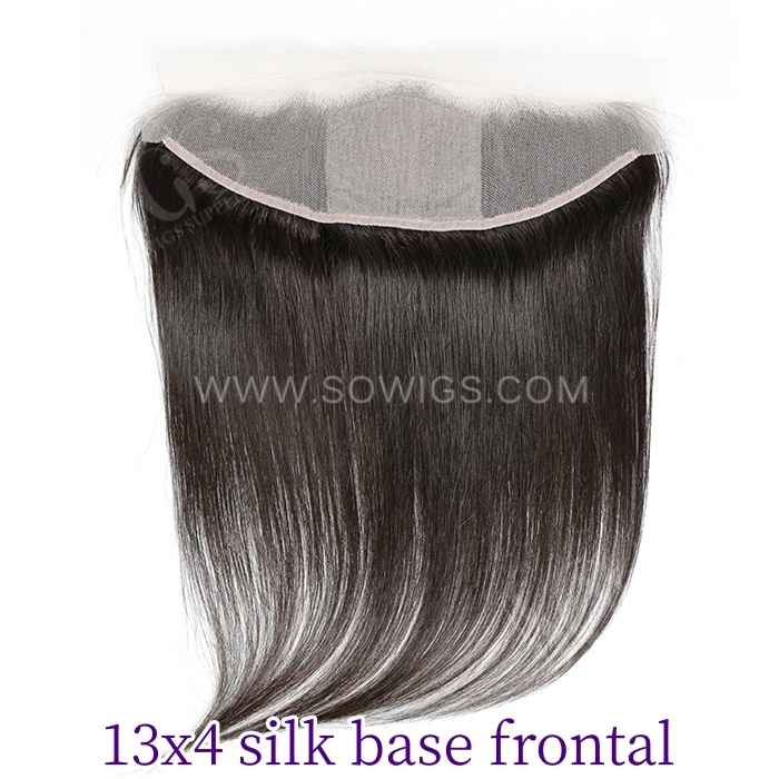 13x4 Silk Base Frontal 100% Unprocessed Virgin Human Hair Natural Color