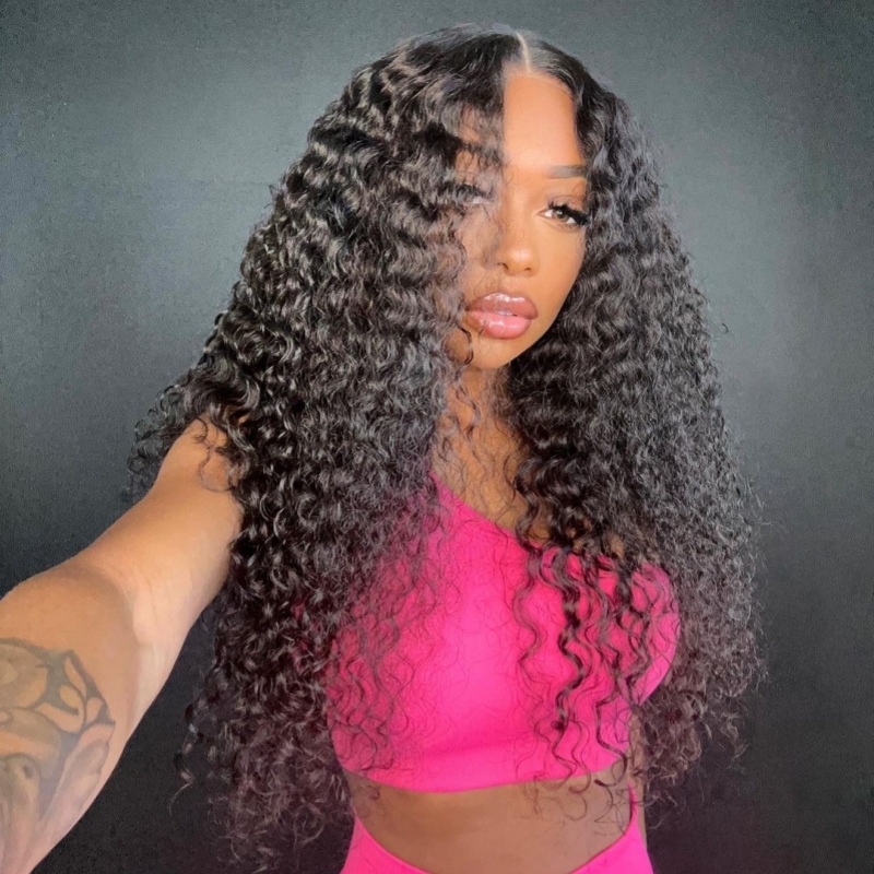 12-40inch Deep Curly U Part Wigs V Part Wigs 100% Unprocessed Virgin Human Hair Natural Color