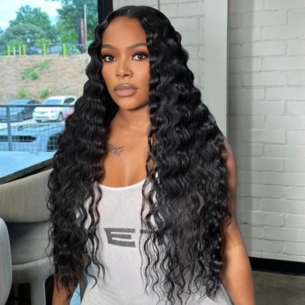 12-40inch U Part Wigs V Part Wigs Deep Wave Virgin Human Hair Natural Color