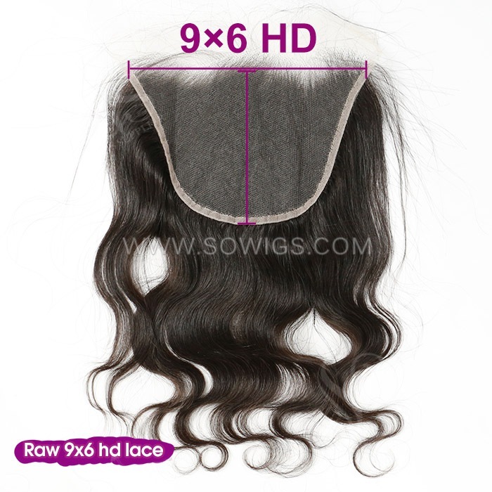 (All hairstyle link) Raw HD 9x6 Lace Closure Small Knots 100% Unprocessed Human Hair Natural Color