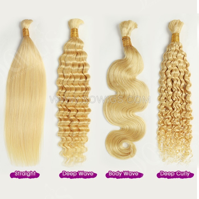 (All hairstyle link)Color Bulk braiding hair 100% Virgin Human Hair