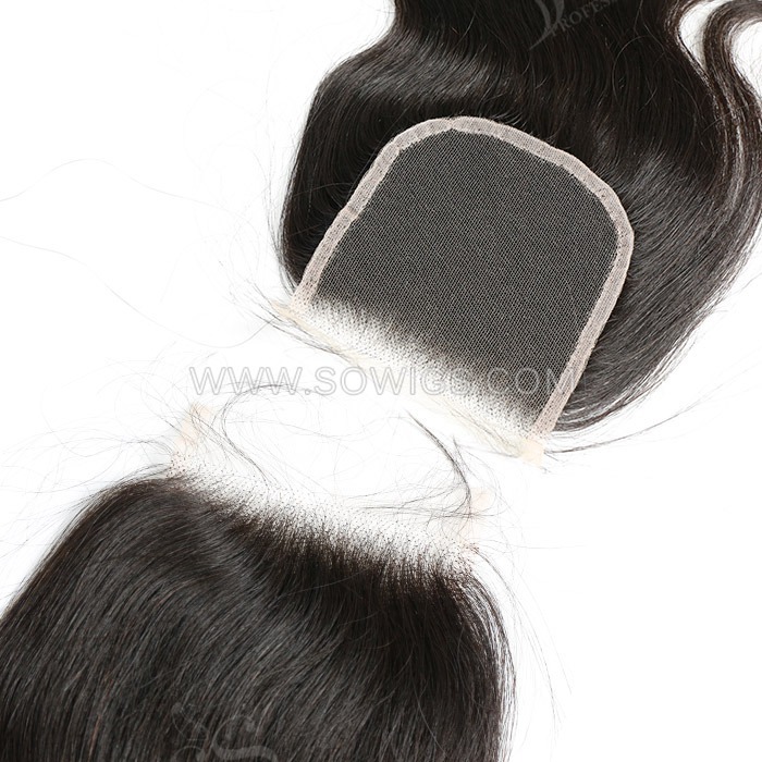 (All hairstyle link) Raw HD 4x4 Lace Closure Small Knots 100% Unprocessed Human Hair Natural Color
