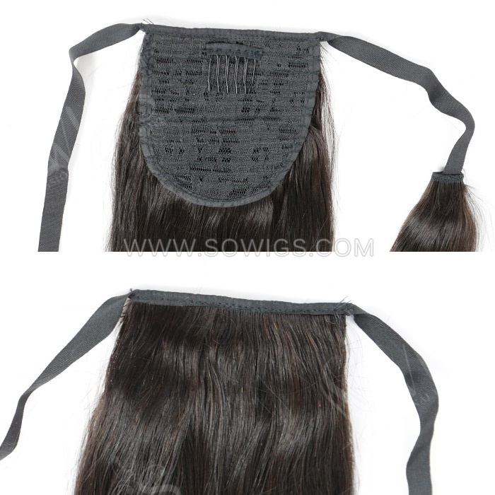 NEW Ribbon Ponytail 100% Unprocessed Virgin Human Hair Natural Color
