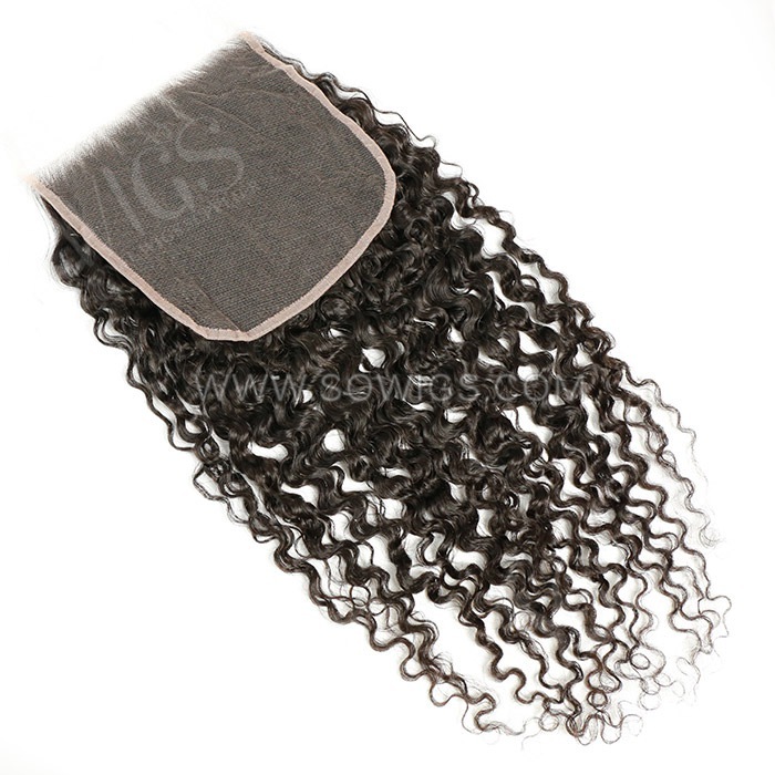 7x7 Lace Closure 100% Unprocessed Virgin Human Hair Natural Color