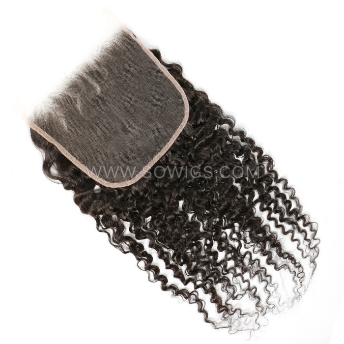 6x6 Lace Closure 12A Grade 100% Unprocessed Virgin Human Hair Natural Color