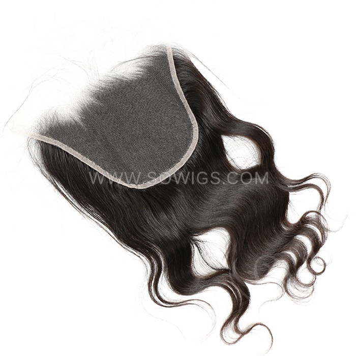 (All hairstyle link) Raw HD 9x6 Lace Closure Small Knots 100% Unprocessed Human Hair Natural Color