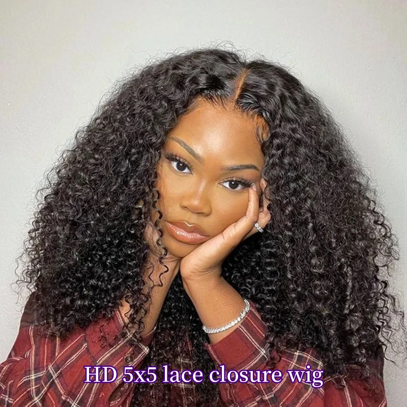 Premium grade HD Lace 5x5 Closure Wigs 150% and 200% Density Lace Wigs 100% Virgin Human Hair Natural Color