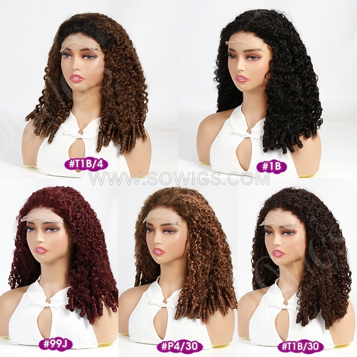 SDD Super Double Drawn Burmese Spiral 5x5 Transparent Lace Closure Wig 100% Human Hair Wig