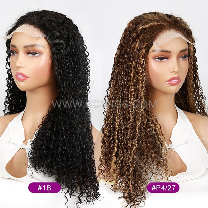 SDD Super Double Drawn Pixie Curl 5x5 Transparent Lace Closure Wig 100% Human Hair Wig