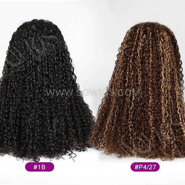 SDD Super Double Drawn Pixie Curl 5x5 Transparent Lace Closure Wig 100% Human Hair Wig