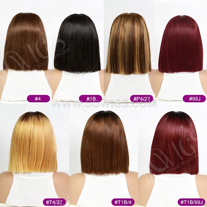 Bob 5x5 Transparent Lace Closure Wig 100% RAW Human Hair Wigs