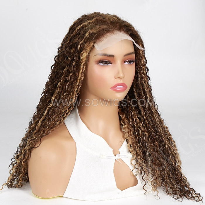 SDD Super Double Drawn Pixie Curl 5x5 Transparent Lace Closure Wig 100% Human Hair Wig