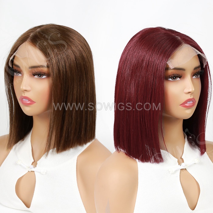 Bob 5x5 Transparent Lace Closure Wig 100% RAW Human Hair Wigs