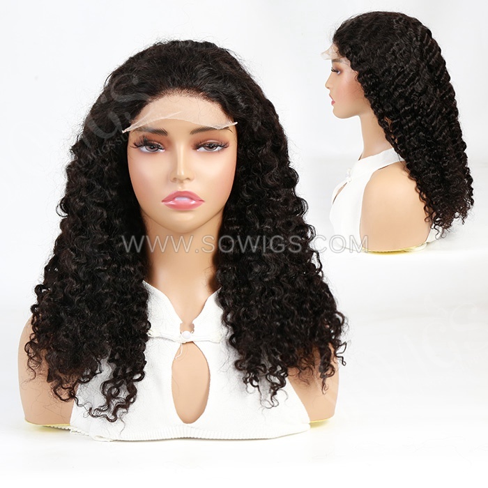 SDD Super Double Drawn Burmese Curl 5x5 Transparent Lace Closure Wig 100% Human Hair Wig