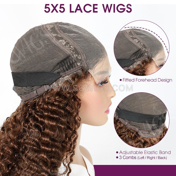 SDD Super Double Drawn Burmese Curl 5x5 Transparent Lace Closure Wig 100% Human Hair Wig