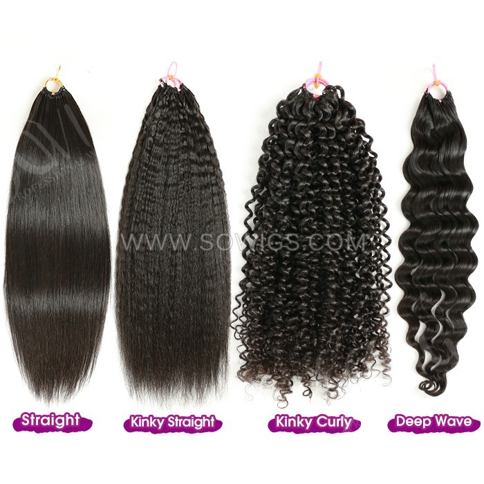 Sowigs Ultimate Feather Hair Extensions No folds 80strands 120g/pack 100% Virgin Human Hair Natural Color