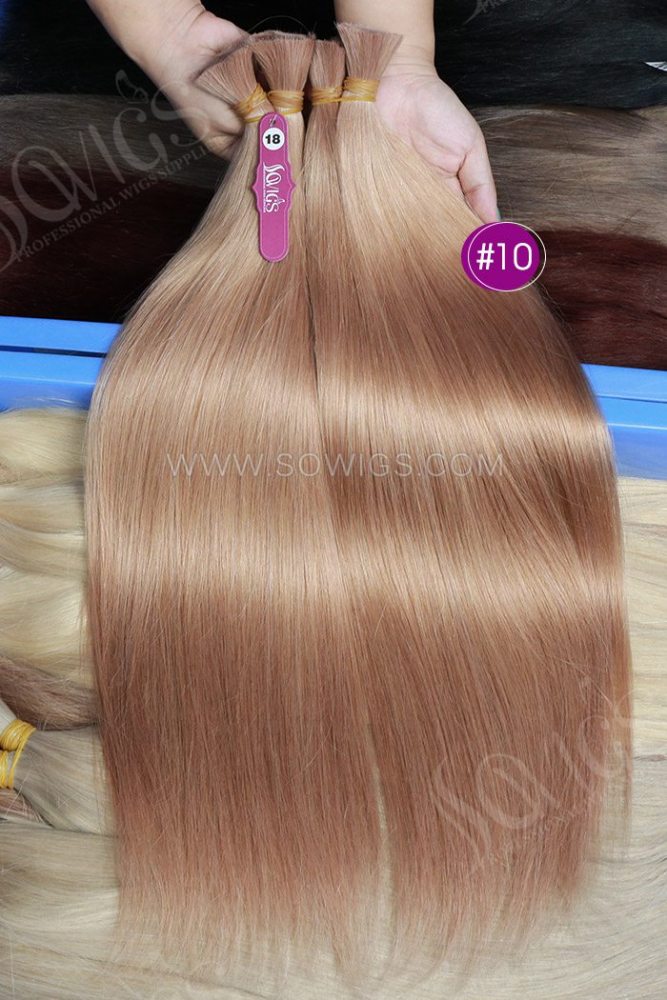 Color 10# Bulk Hair Braiding Hair 100% Virgin Human Hair 95gram/pack