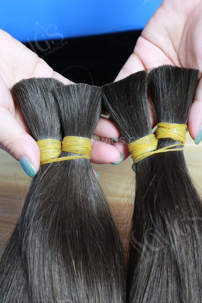 Brown Color 2# Bulk Hair 100% Virgin Human Hair 95gram/pack